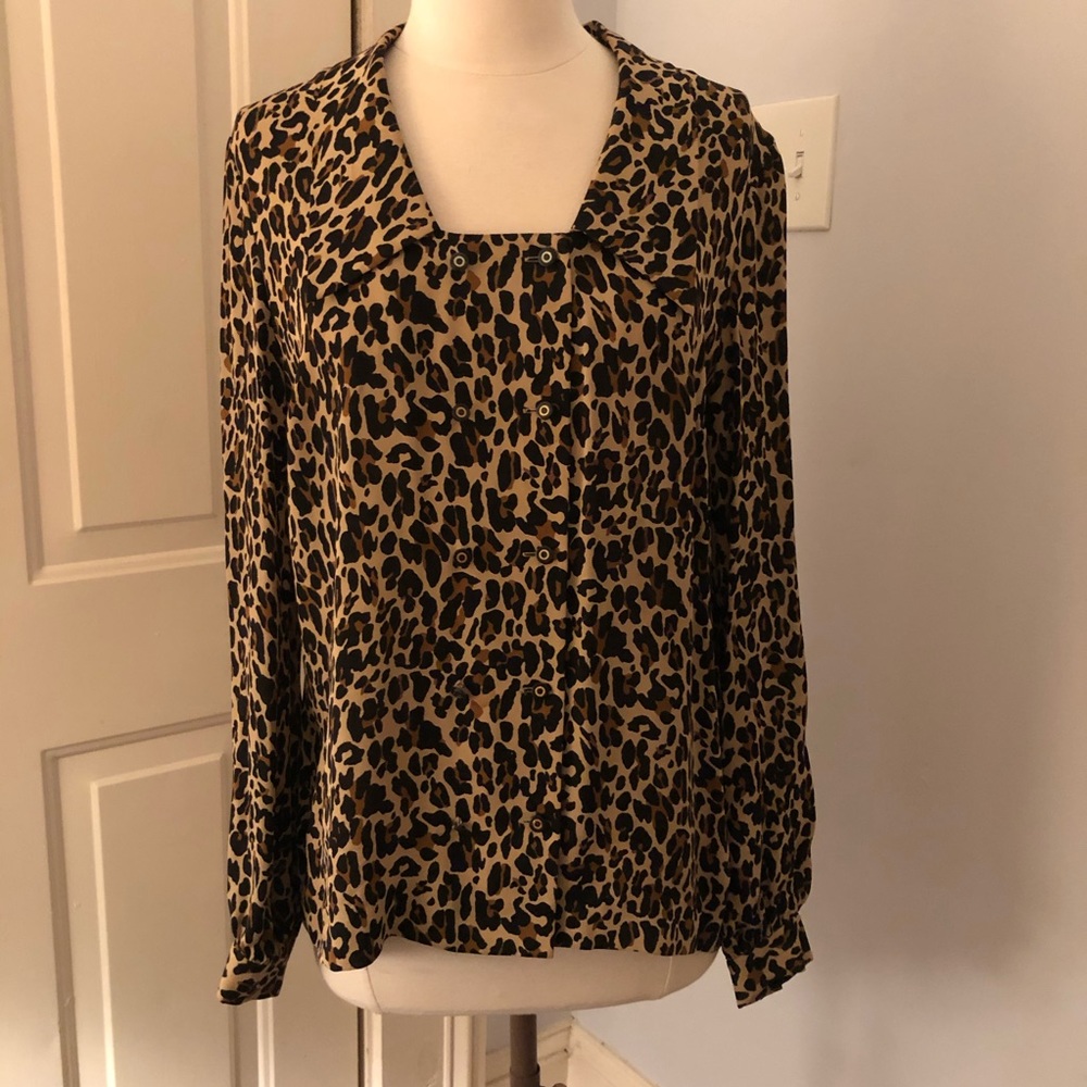 Tory Burch leopard blouse